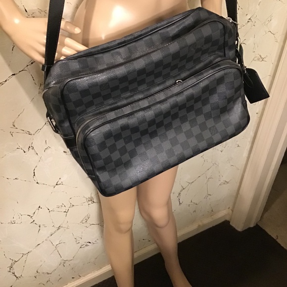 Louis Vuittion Damier Ebene  Handbag / Bag / Messenger Bag Black and gray  Check - Picture 4 of 15